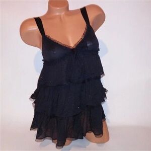 Victoria's Secret Black Lace Detail Top